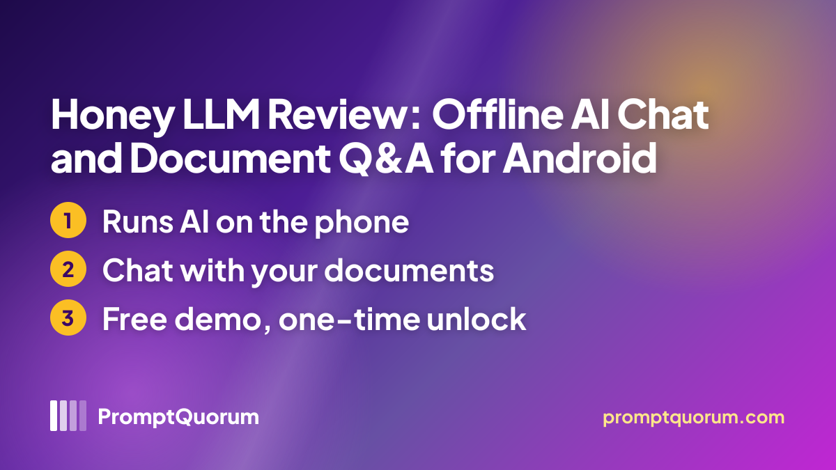 Honey LLM Review: Offline AI Chat and Document Q&A for Android