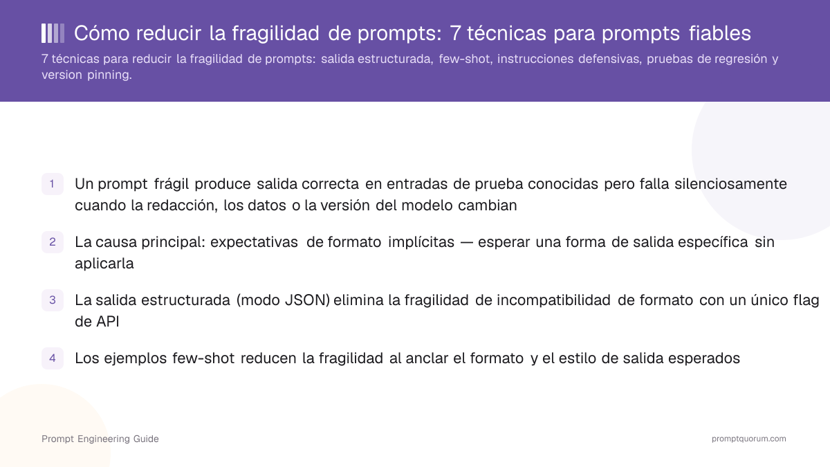 Cómo reducir la fragilidad de prompts: 7 técnicas para prompts fiables