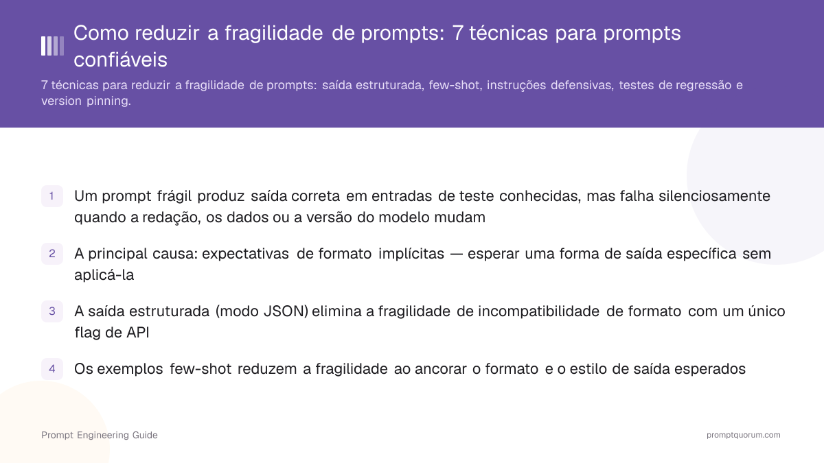 Como reduzir a fragilidade de prompts: 7 técnicas para prompts confiáveis