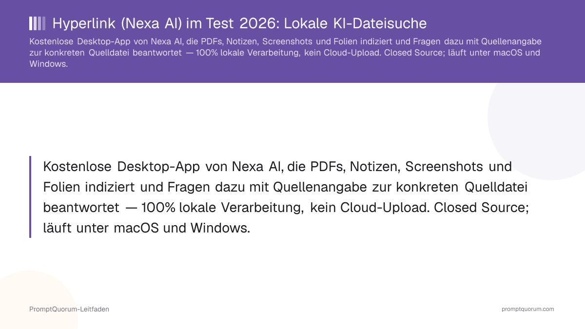 Hyperlink (Nexa AI) im Test 2026: Lokale KI-Dateisuche