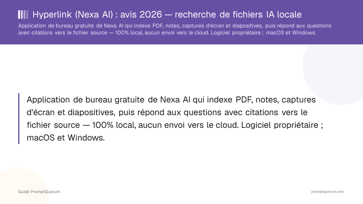 Hyperlink (Nexa AI) : avis 2026 — recherche de fichiers IA locale