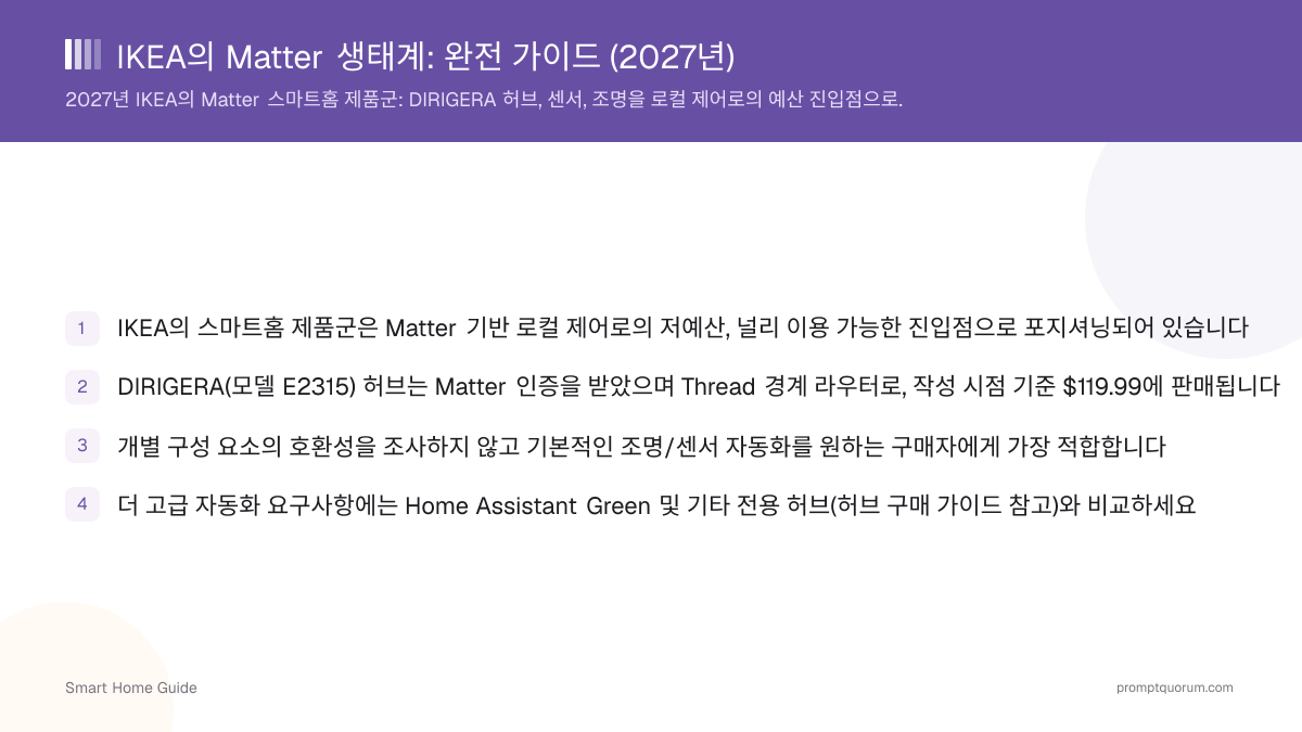 IKEA의 Matter 생태계: 완전 가이드 (2026년)