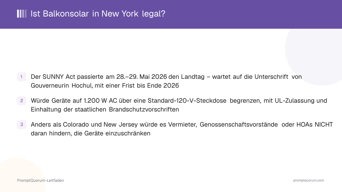 Ist Balkonsolar in New York legal?