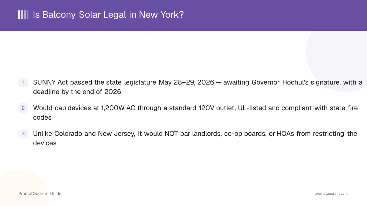 Is Balcony Solar Legal in New York?
