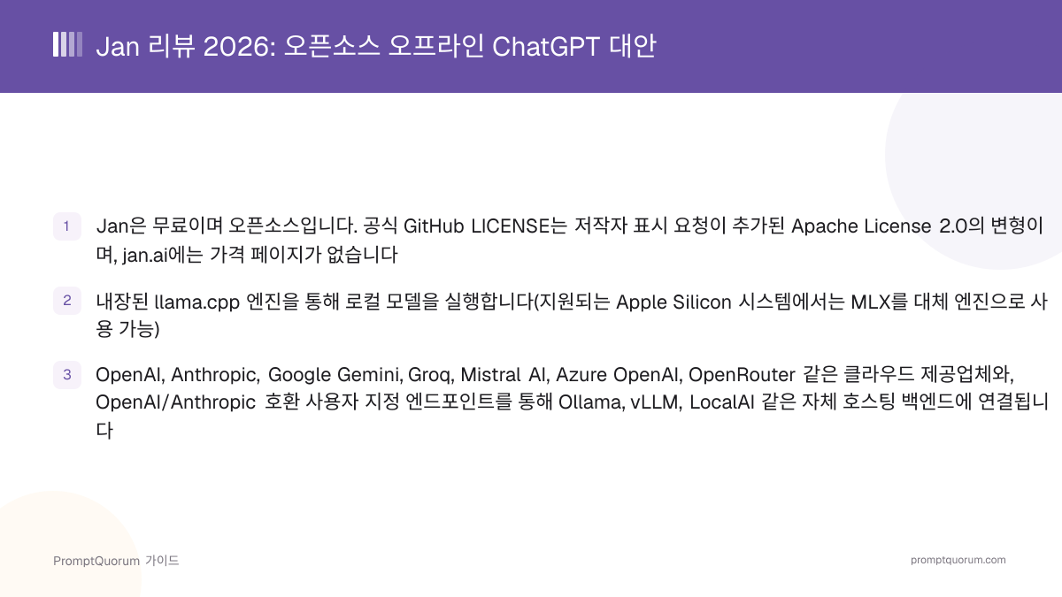 Jan 리뷰 2026: 오픈소스 오프라인 ChatGPT 대안