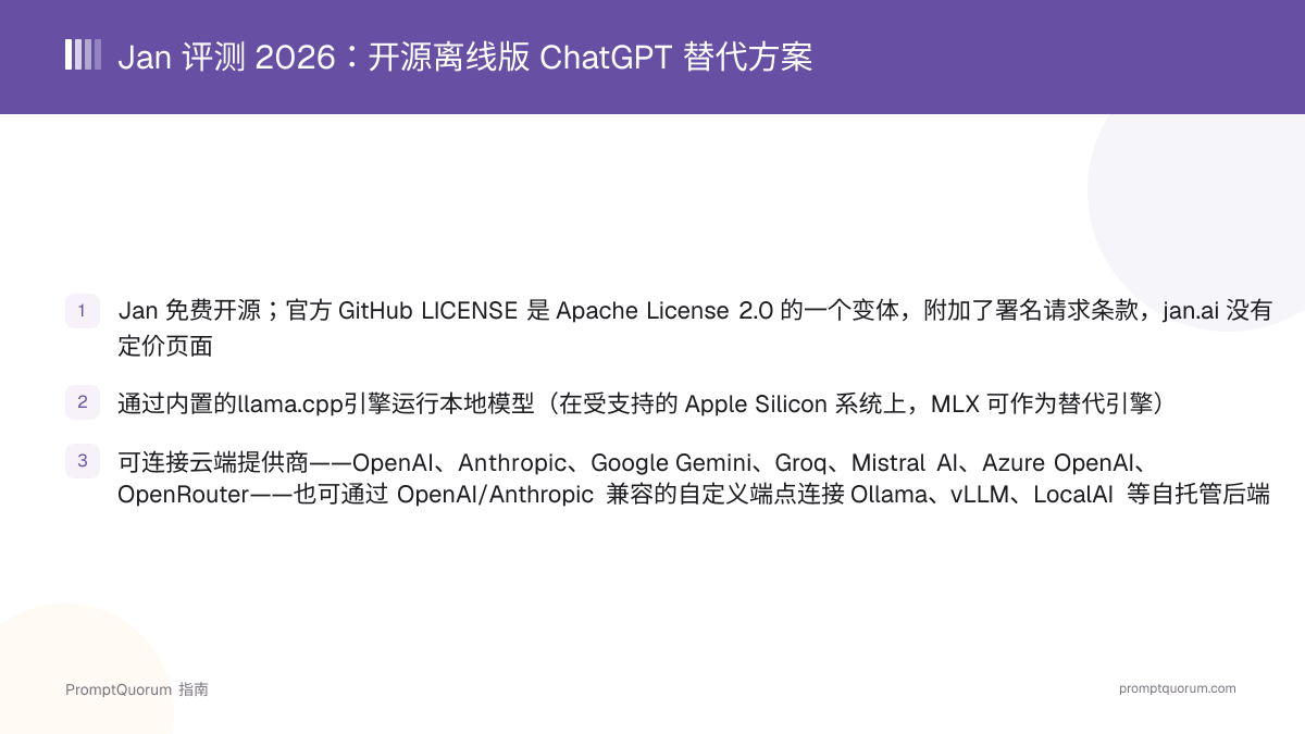 Jan 评测 2026:开源离线版 ChatGPT 替代方案