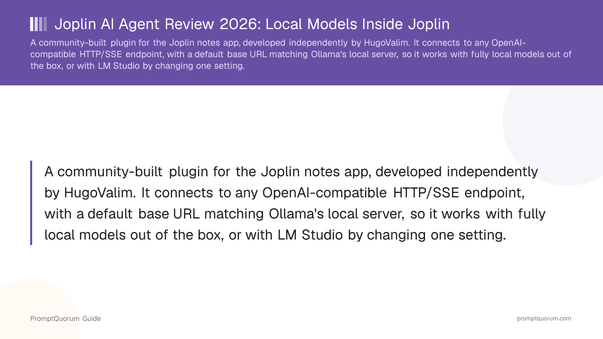 Joplin AI Agent Review 2026: Local Models Inside Joplin