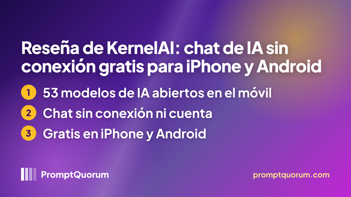 Reseña de KernelAI: chat de IA sin conexión gratis para iPhone y Android