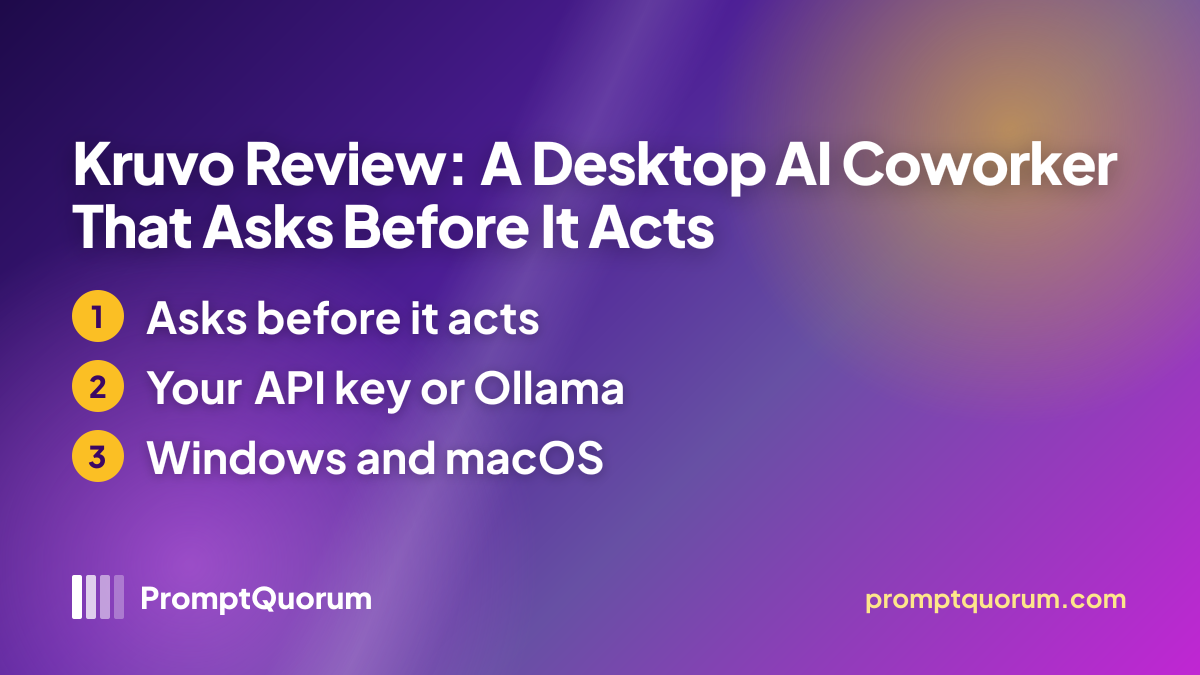 Kruvo Review: A Desktop AI Coworker That Asks Before It Acts