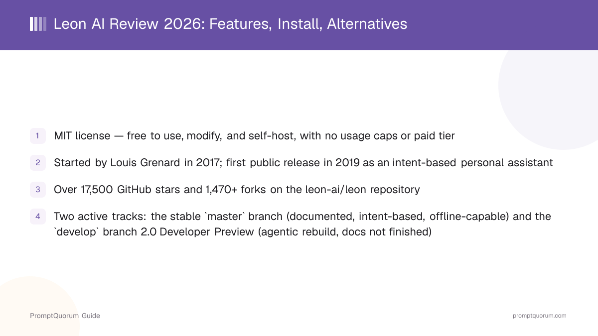 Leon AI Review 2026: Features, Install, Alternatives