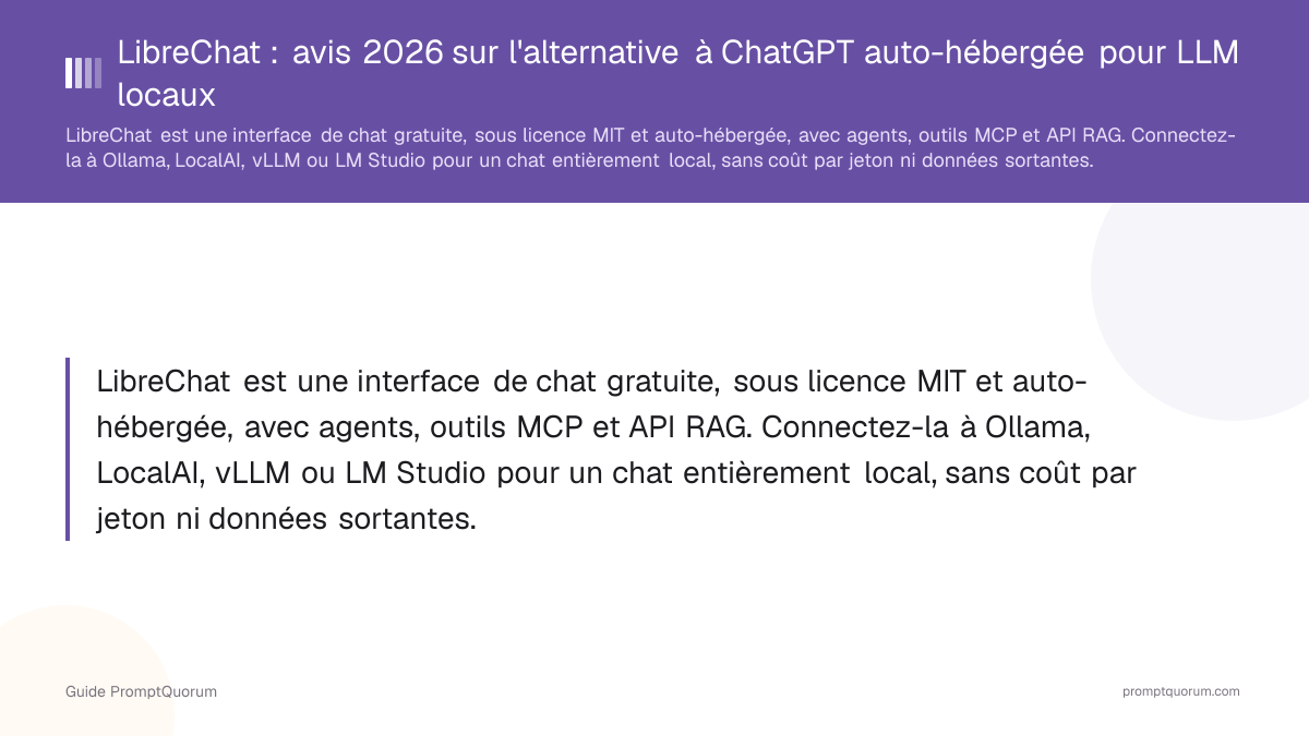 LibreChat : avis 2026 sur l'alternative à ChatGPT auto-hébergée pour LLM locaux