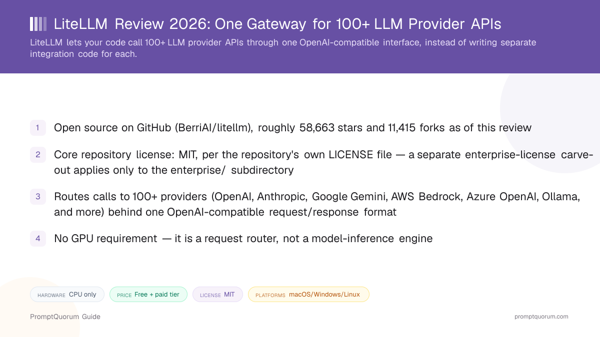 LiteLLM Review 2026: One Gateway for 100+ LLM Provider APIs