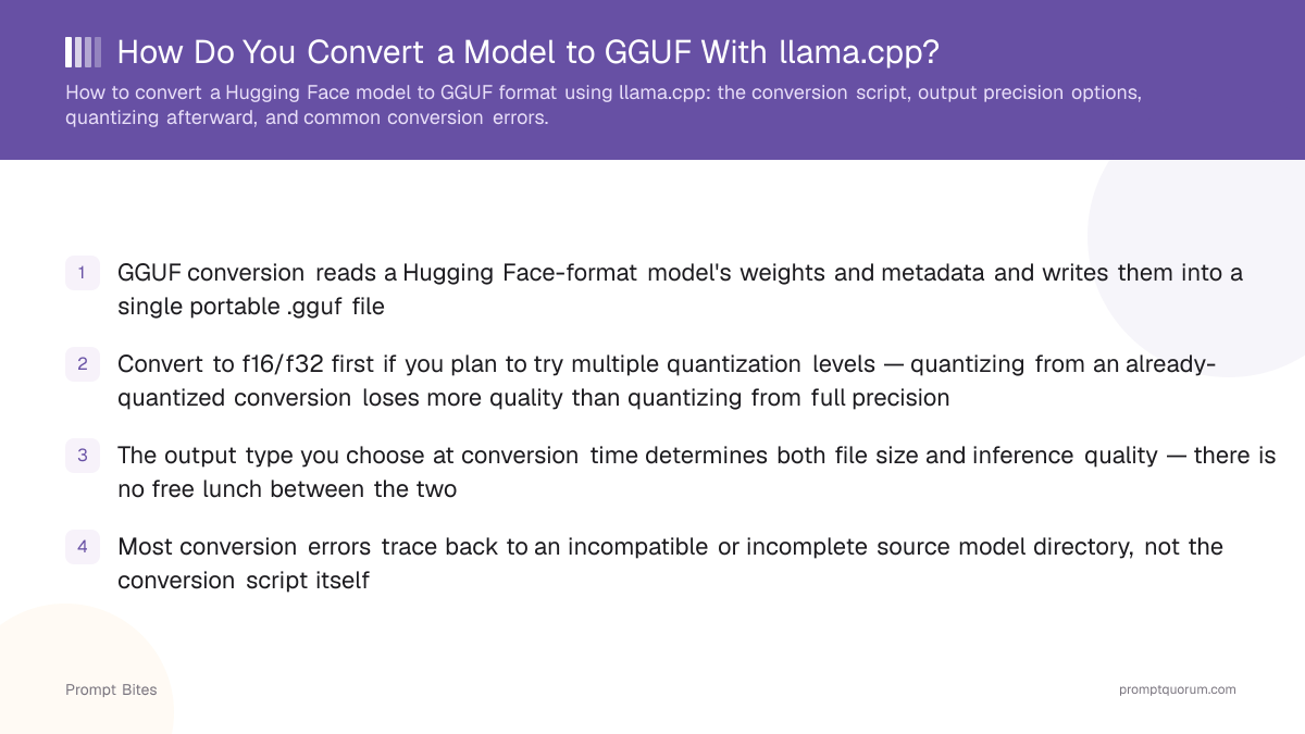 How Do You Convert a Model to GGUF With llama.cpp?