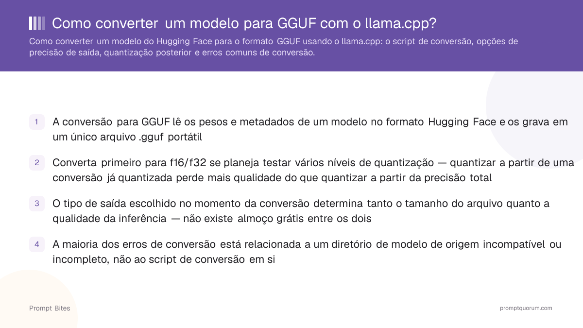Como converter um modelo para GGUF com o llama.cpp?