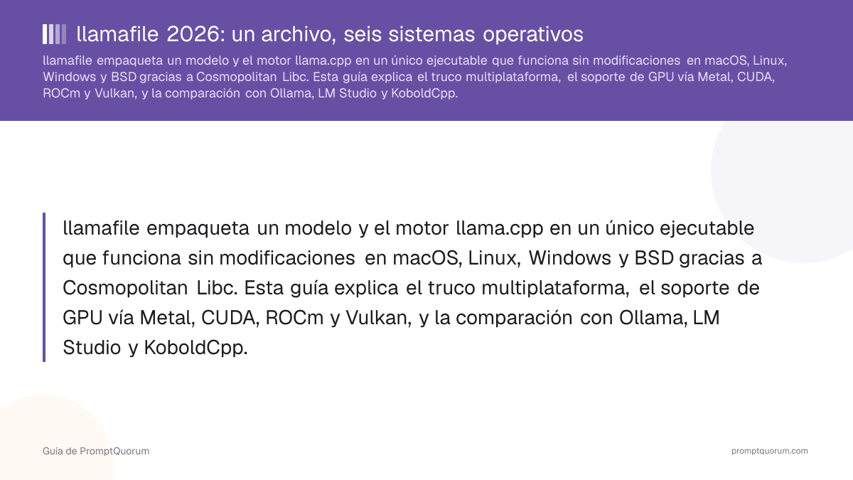 llamafile 2026: un archivo, seis sistemas operativos