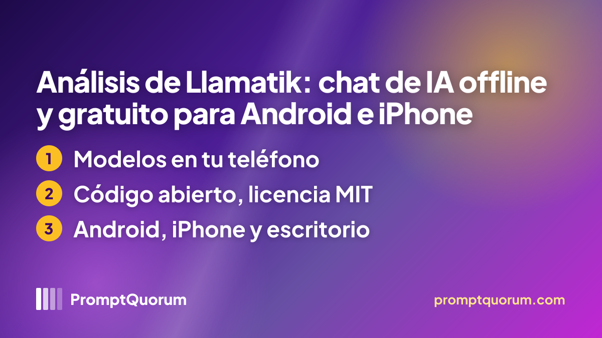 Análisis de Llamatik: chat de IA offline, gratuito y de código abierto para Android, iPhone y escritorio