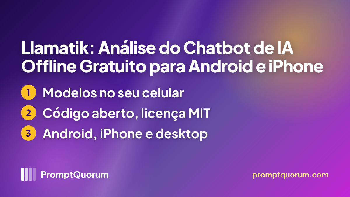 Llamatik: Análise do Chatbot de IA Offline, Gratuito e de Código Aberto para Android, iPhone e Desktop