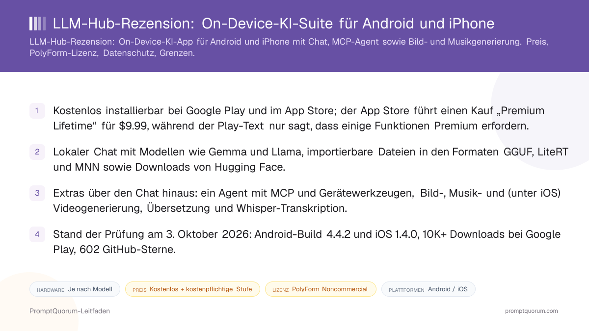 LLM-Hub-Rezension: On-Device-KI-Suite für Android und iPhone