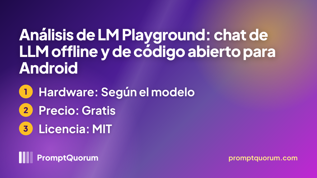 Análisis de LM Playground: chat de LLM offline y de código abierto para Android