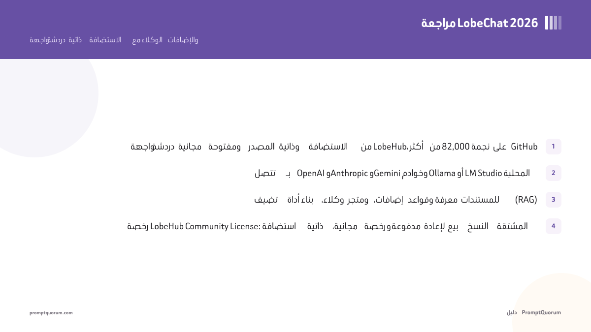 مراجعة LobeChat 2026: واجهة دردشة ذاتية الاستضافة مع الوكلاء والإضافات