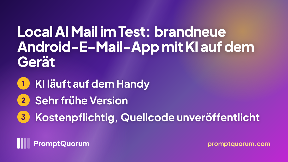 Local AI Mail im Test: brandneue Android-E-Mail-App mit KI auf dem Gerät