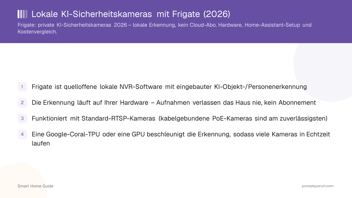 Lokale KI-Sicherheitskameras mit Frigate (2026)