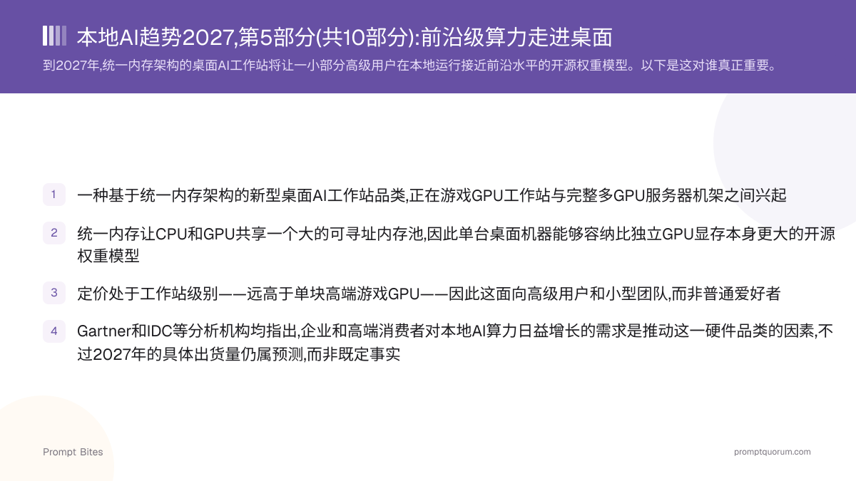 本地AI趋势2027,第5部分(共10部分):前沿级算力走进桌面