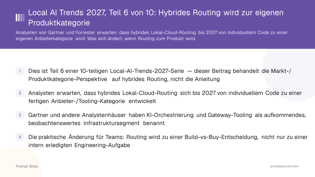 Local AI Trends 2027, Teil 6 von 10: Hybrides Routing wird zur eigenen Produktkategorie