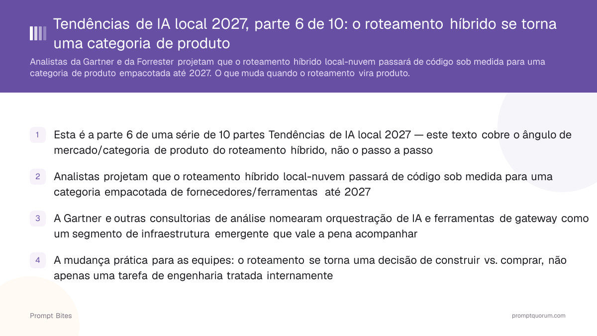 Tendências de IA local 2027, parte 6 de 10: o roteamento híbrido se torna uma categoria de produto