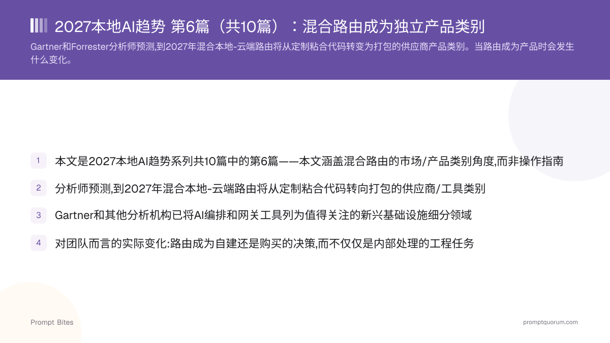 2027本地AI趋势 第6篇(共10篇):混合路由成为独立产品类别
