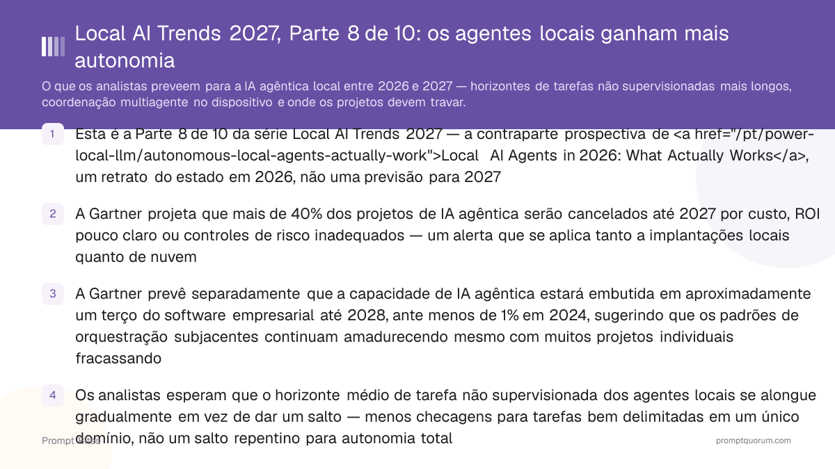Local AI Trends 2027, Parte 8 de 10: os agentes locais ganham mais autonomia
