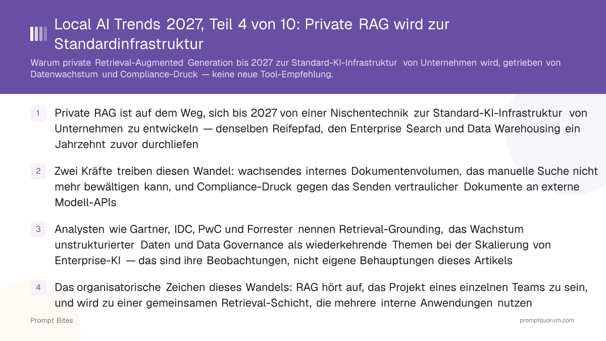 Local AI Trends 2027, Teil 4 von 10: Private RAG wird zur Standardinfrastruktur