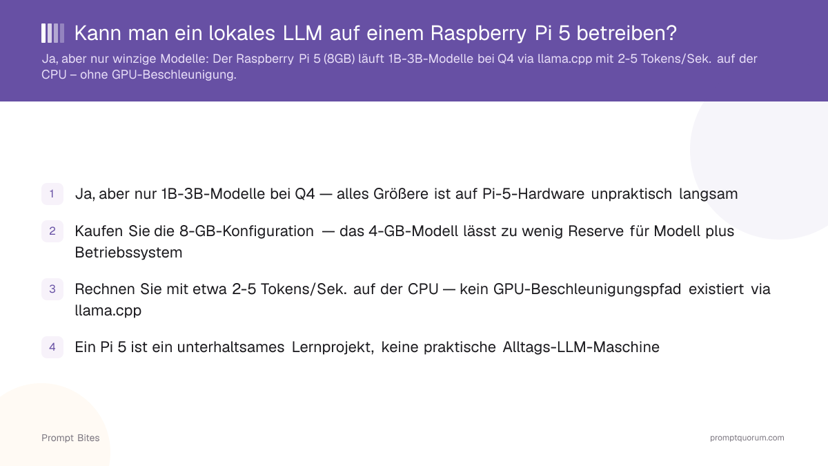 Kann man ein lokales LLM auf einem Raspberry Pi 5 betreiben?