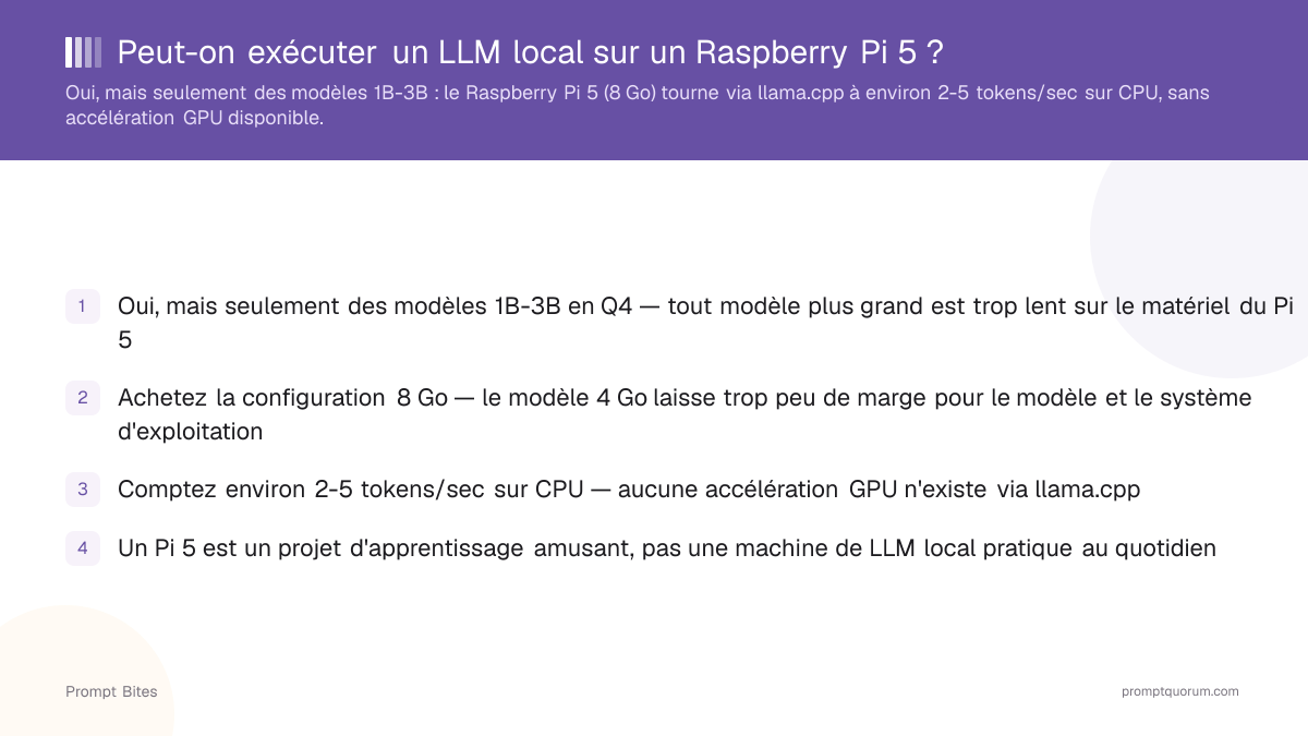 Peut-on exécuter un LLM local sur un Raspberry Pi 5 ?