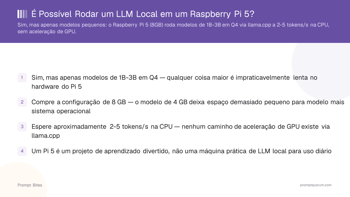 É Possível Rodar um LLM Local em um Raspberry Pi 5?