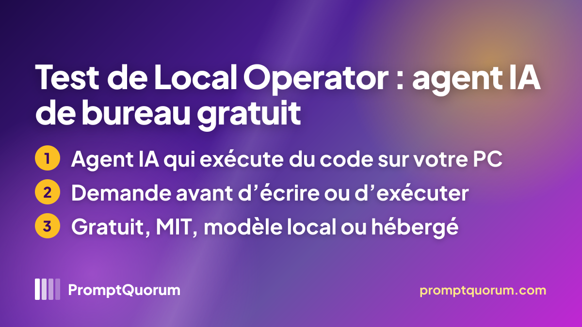 Test de Local Operator : agent IA de bureau gratuit