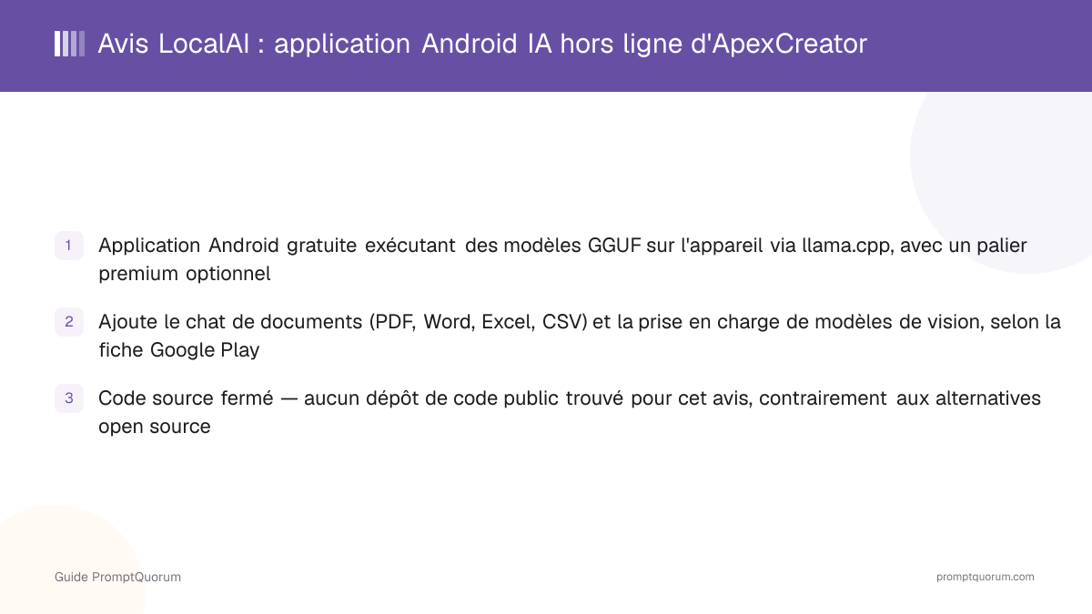 LocalAI en test (2026) : l'application de chat IA hors ligne d'ApexCreator pour Android