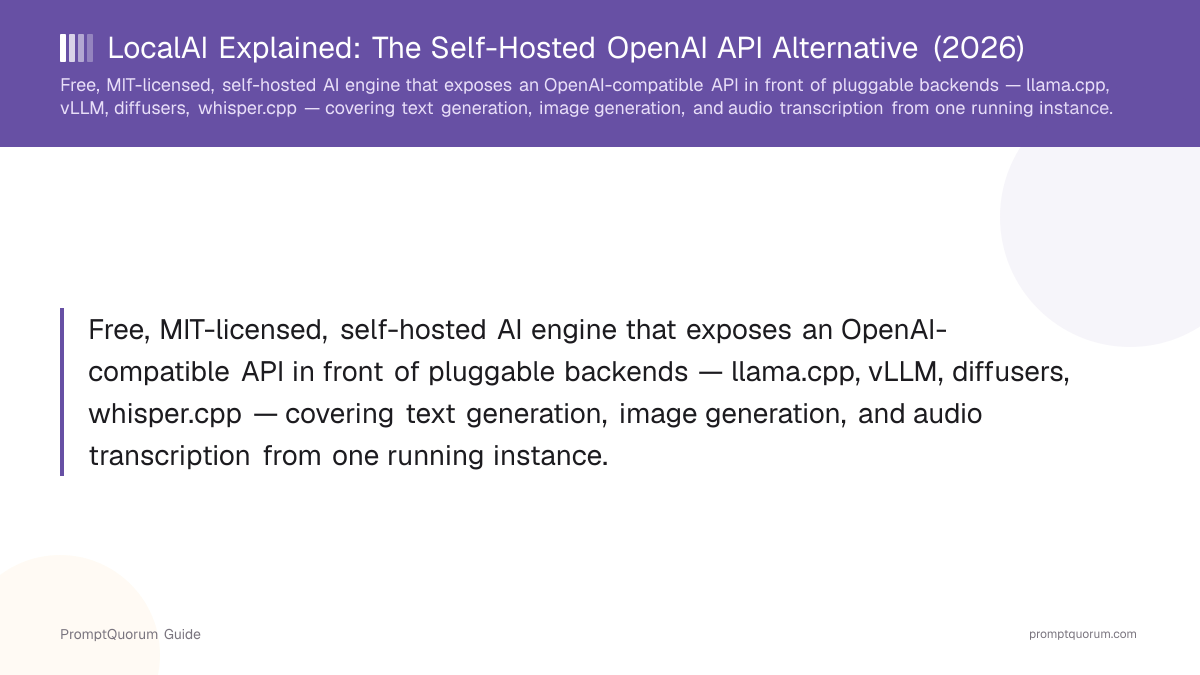 LocalAI Explained: The Self-Hosted OpenAI API Alternative (2026)