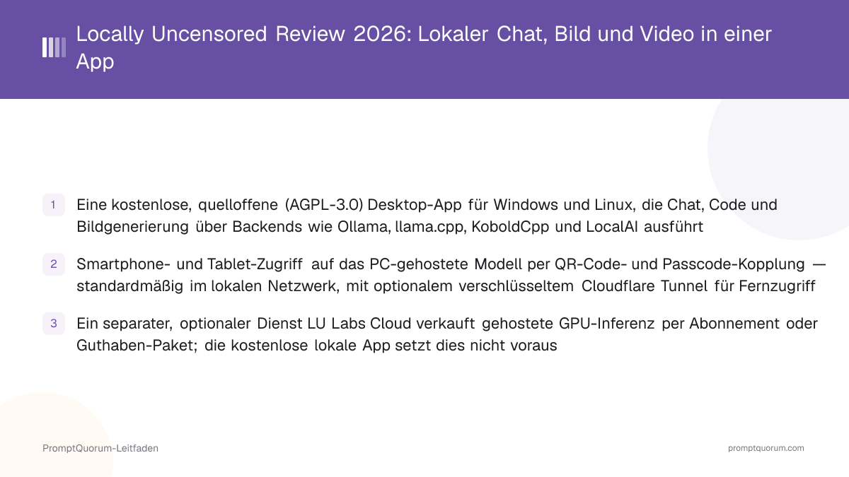 Locally Uncensored Review 2026: Lokaler Chat, Bild und Video in einer App