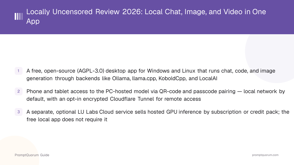 Locally Uncensored Review 2026: Local Chat, Image, and Video in One App