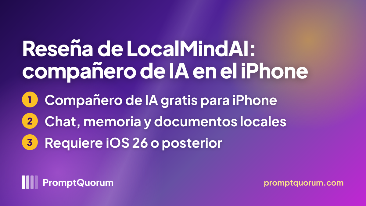 Reseña de LocalMindAI: compañero de IA en el iPhone