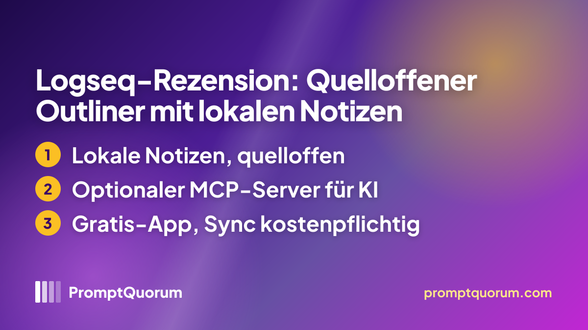 Logseq-Rezension: Quelloffener Outliner mit lokalen Notizen