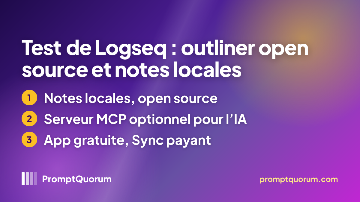 Test de Logseq : outliner open source et notes locales