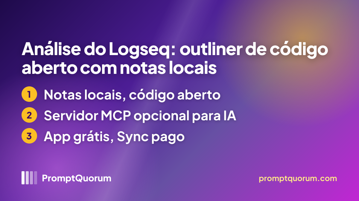 Análise do Logseq: outliner de código aberto com notas locais
