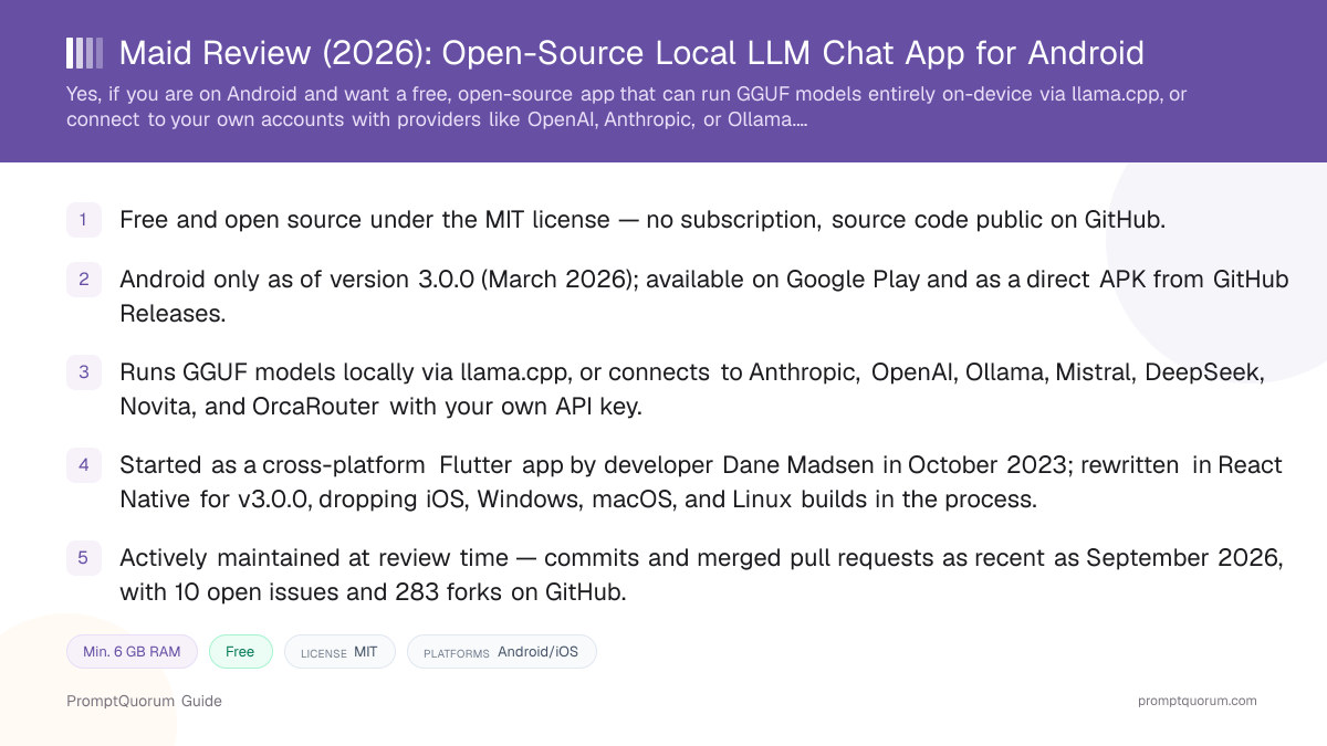 Maid Review: Open-Source Local LLM Chat App for Android
