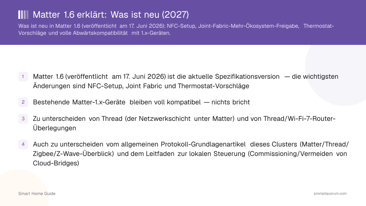 Matter 1.6 erklärt: Was ist neu (2026)