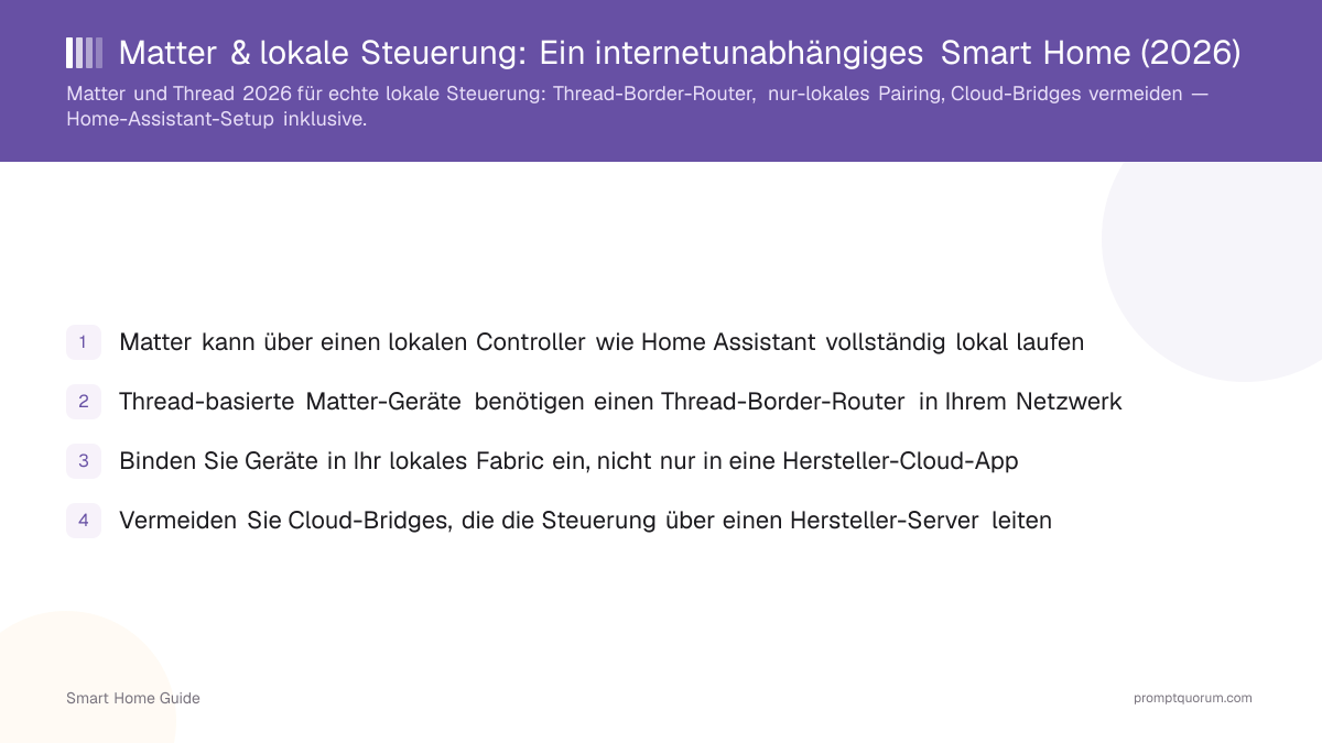 Matter & lokale Steuerung: Ein internetunabhängiges Smart Home (2026)