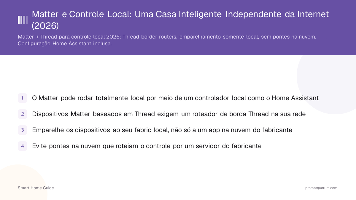 Matter e Controle Local: Uma Casa Inteligente Independente da Internet (2026)