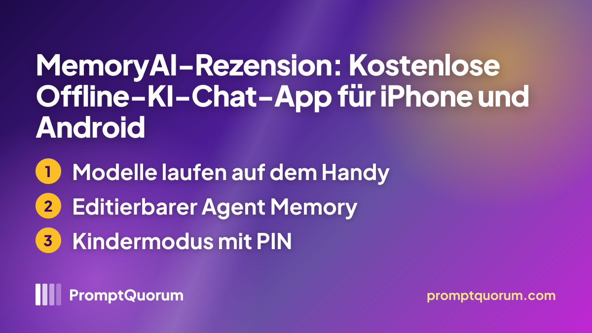 MemoryAI-Rezension: Kostenlose Offline-KI-Chat-App für iPhone und Android