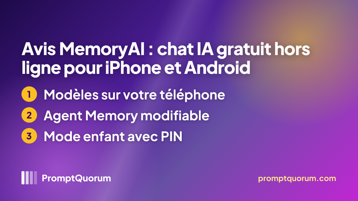 Avis MemoryAI : chat IA gratuit hors ligne pour iPhone et Android